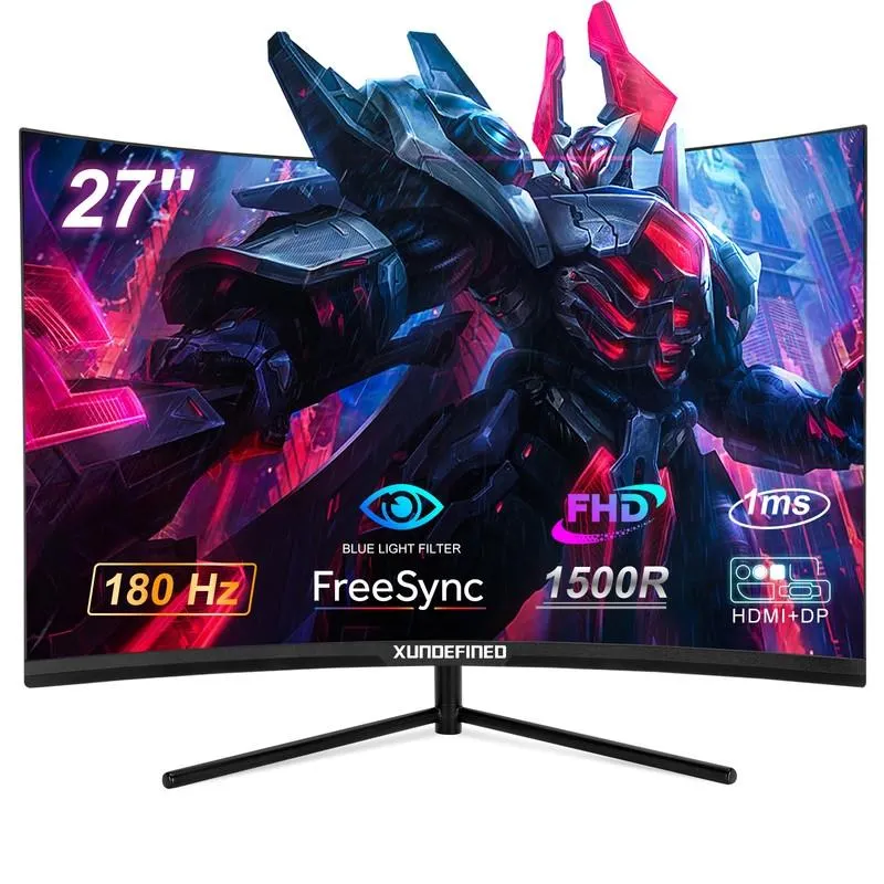 Monitor Gamer Curvo 27 pulgadas Full HD 180Hz 1ms FreeSync HDMI