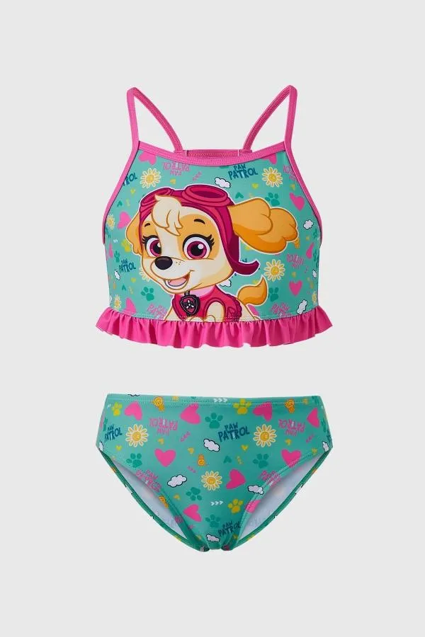 Traje de baÑo niÑa paw patrol celeste