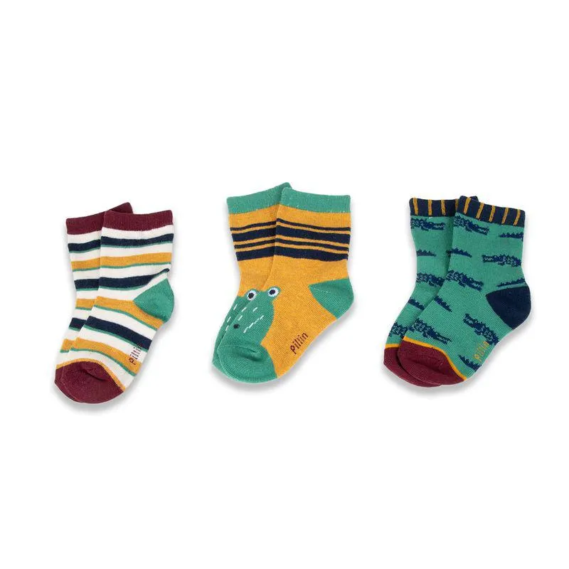 Pack 3 Pzas Calcetines Bebé Niño Multicolor