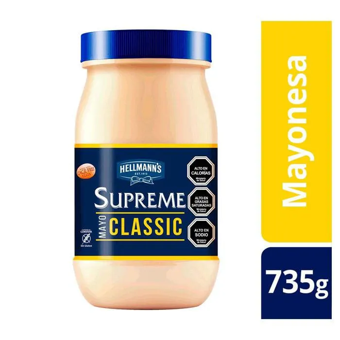 Mayonesa Hellmanns Supreme Frasco 735 gr