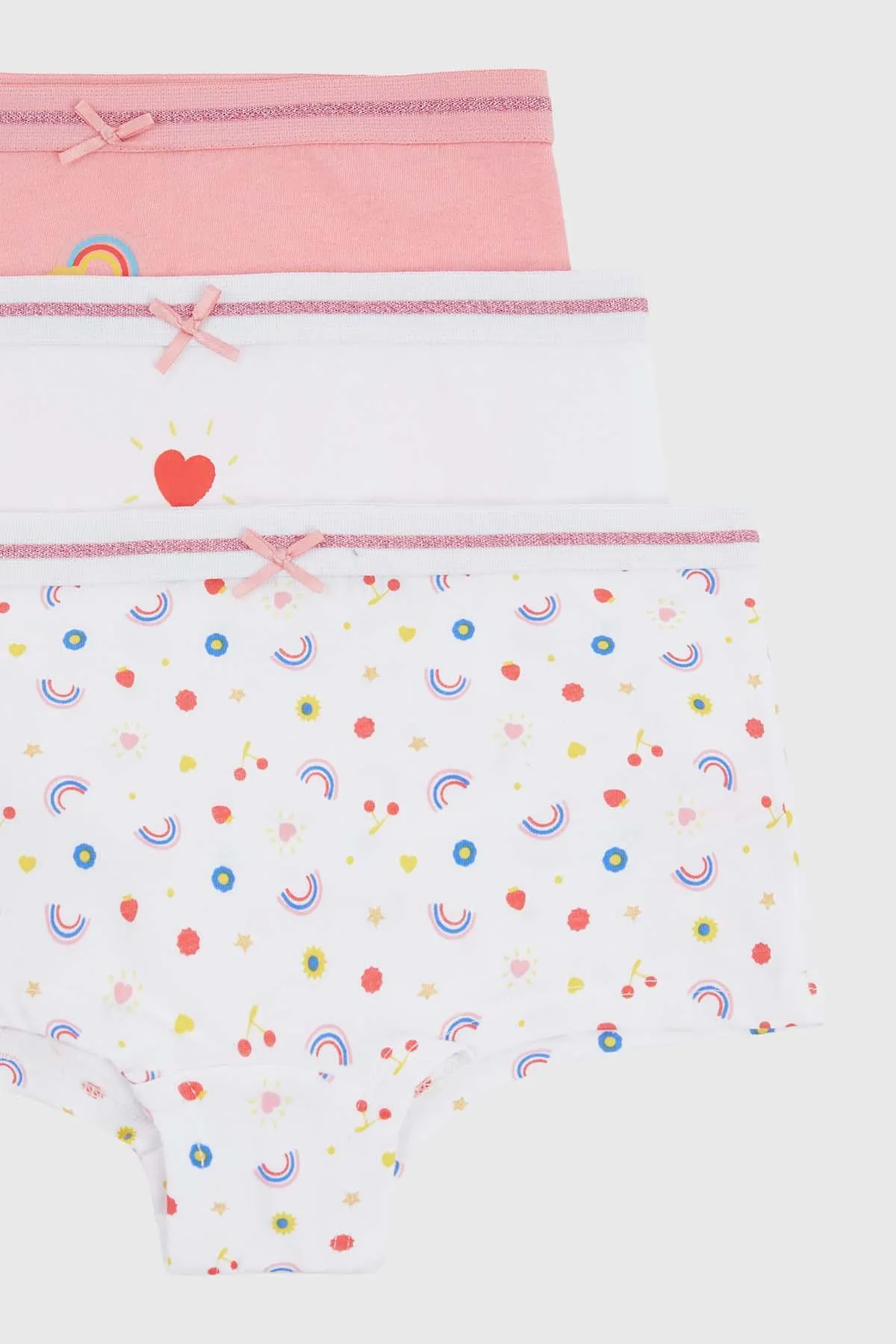 Calzón Niña Tripack Pantaleta Print Rosado