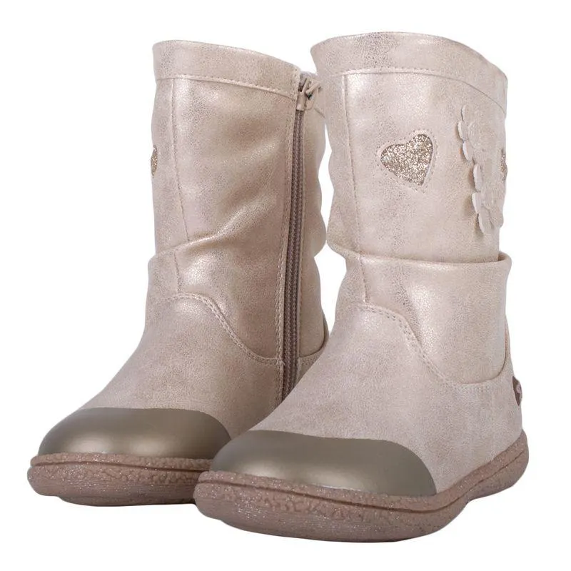 Bota Bebe Niña Dorado