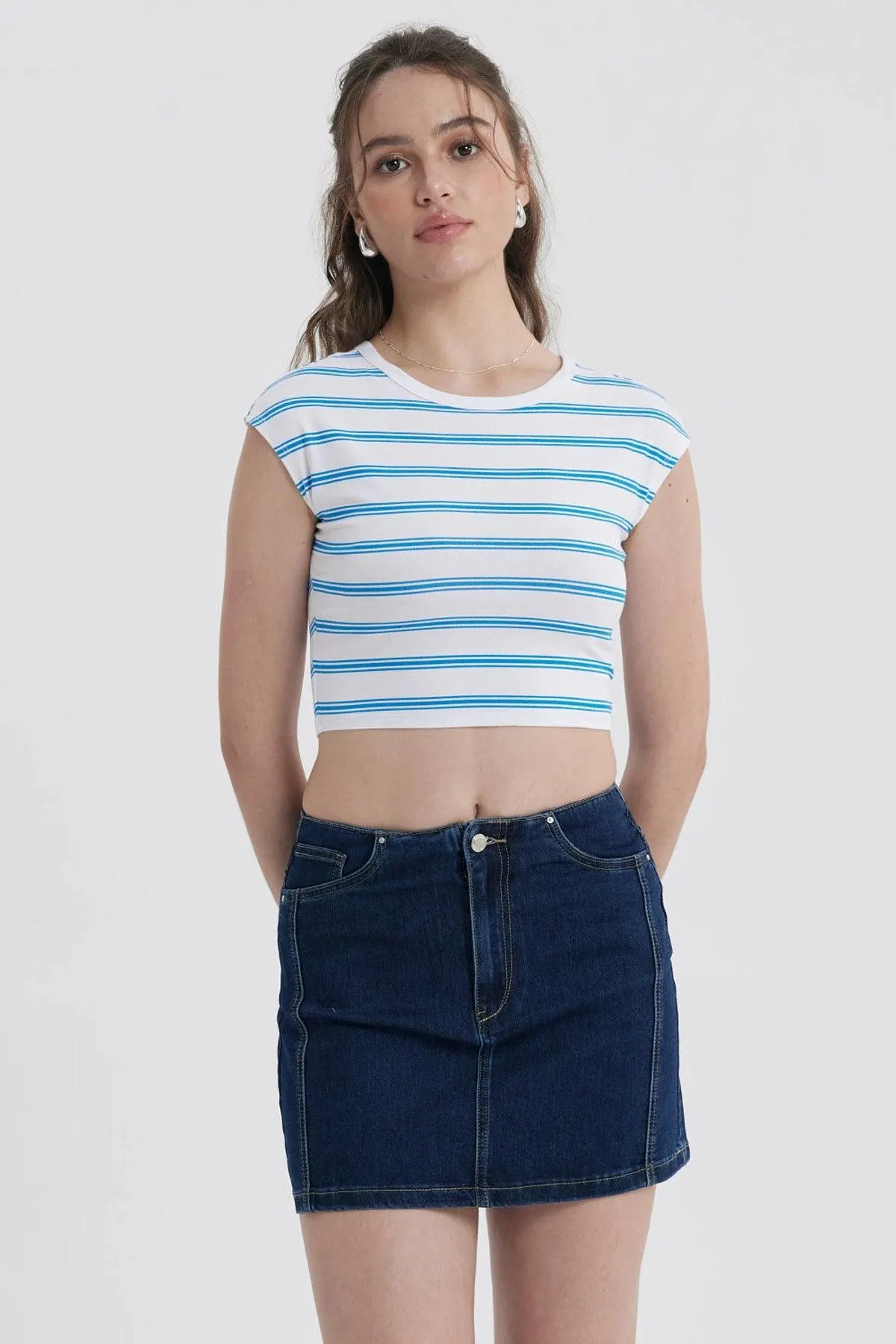 Polera Mujer Rayas Blanco