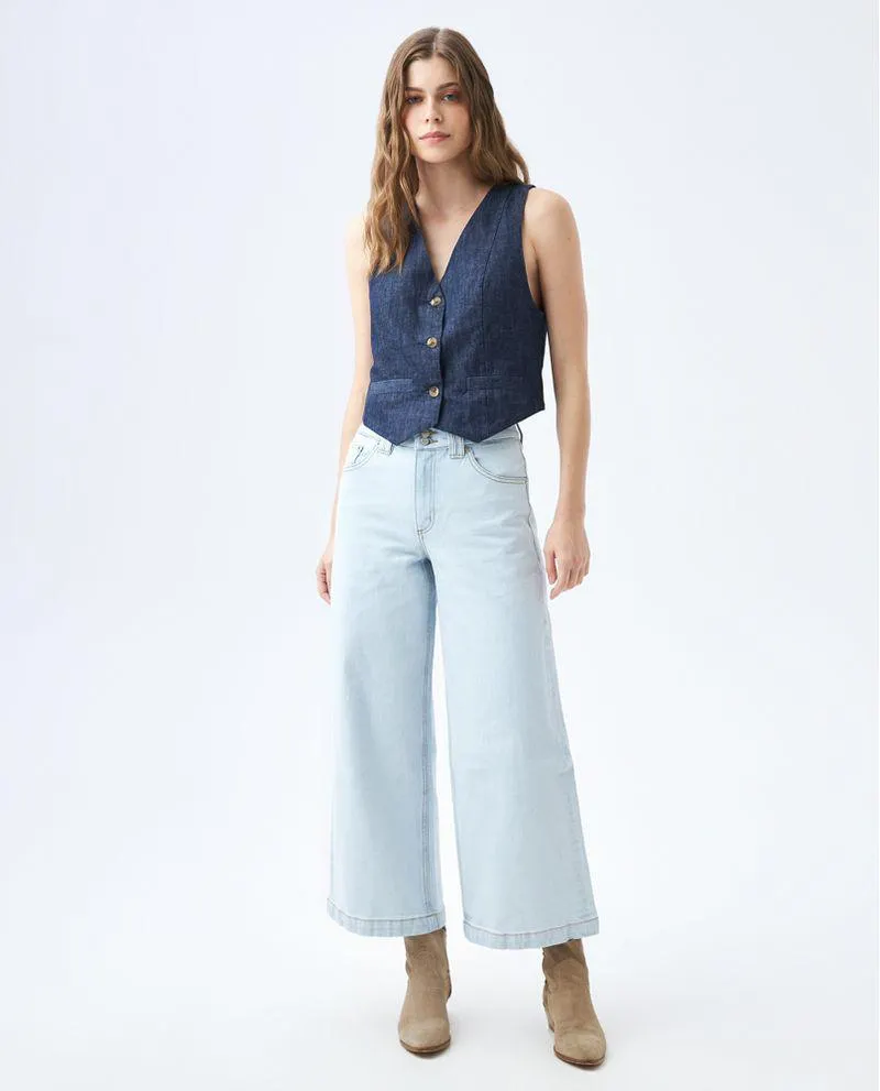 Chaleco en denim para mujer