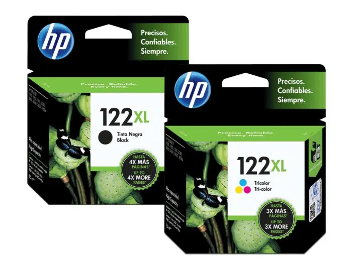 Cartucho de Tinta HP 122XL Negra + Tricolor Original