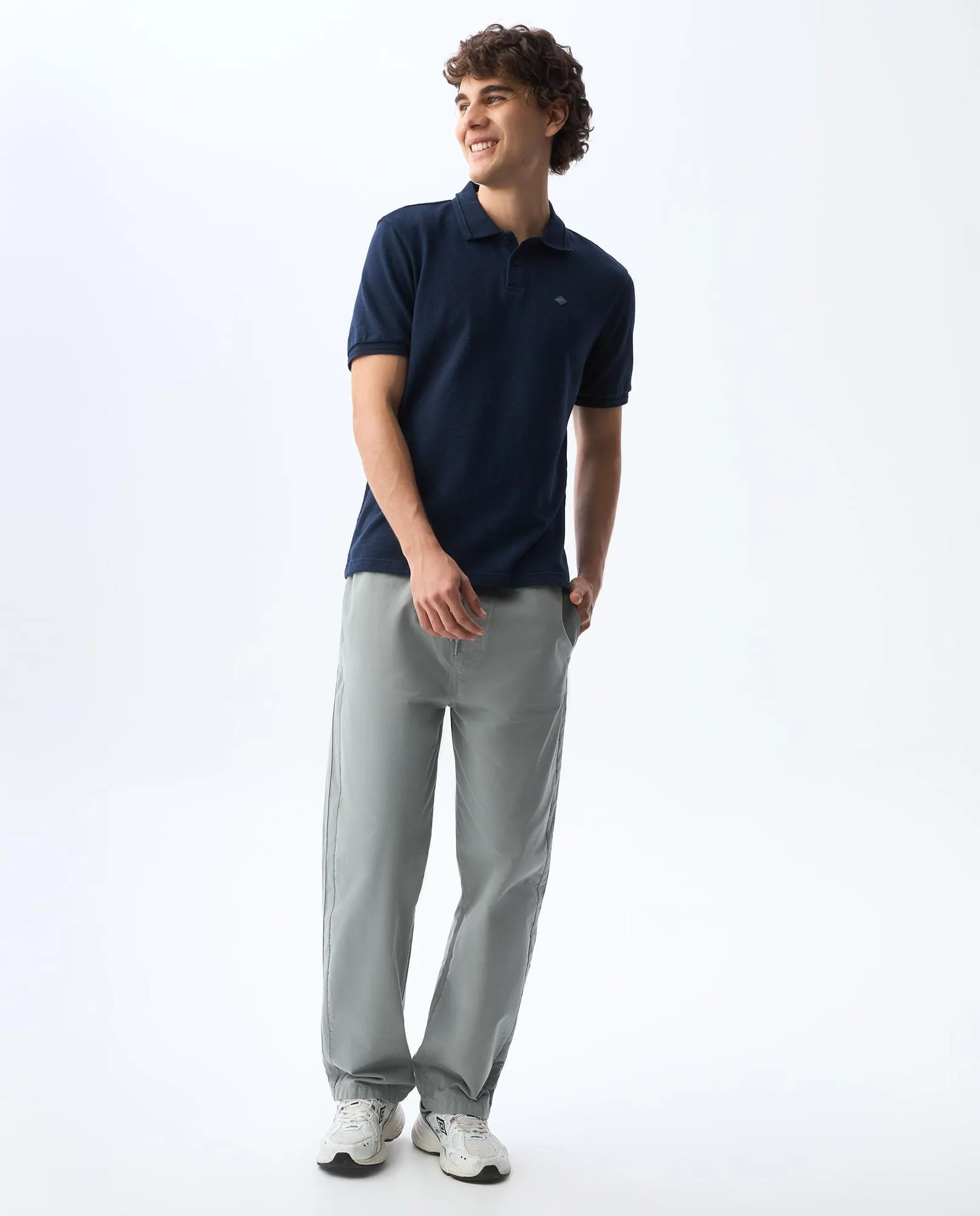 Polo de tela con textura para hombre