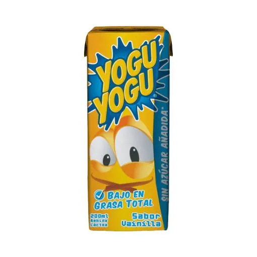 Bebida Láctea Sabor A Vainilla Bajo En Grasas Sin Azúcar Añadida Yogu Yogu 200 Ml