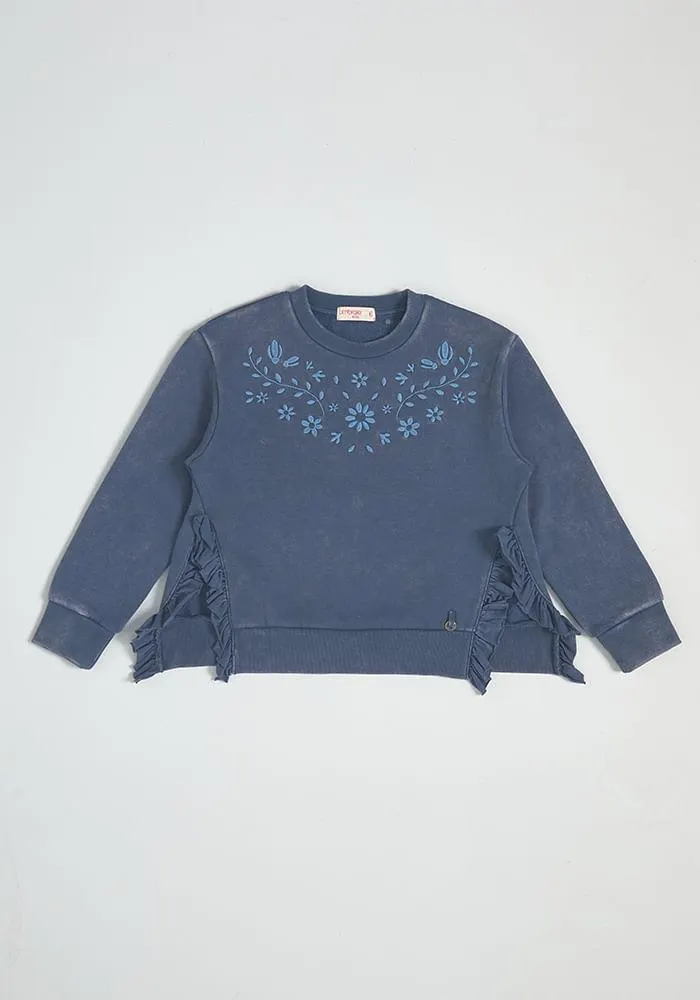 Polerón Polerón Bordado Con Vuelitos