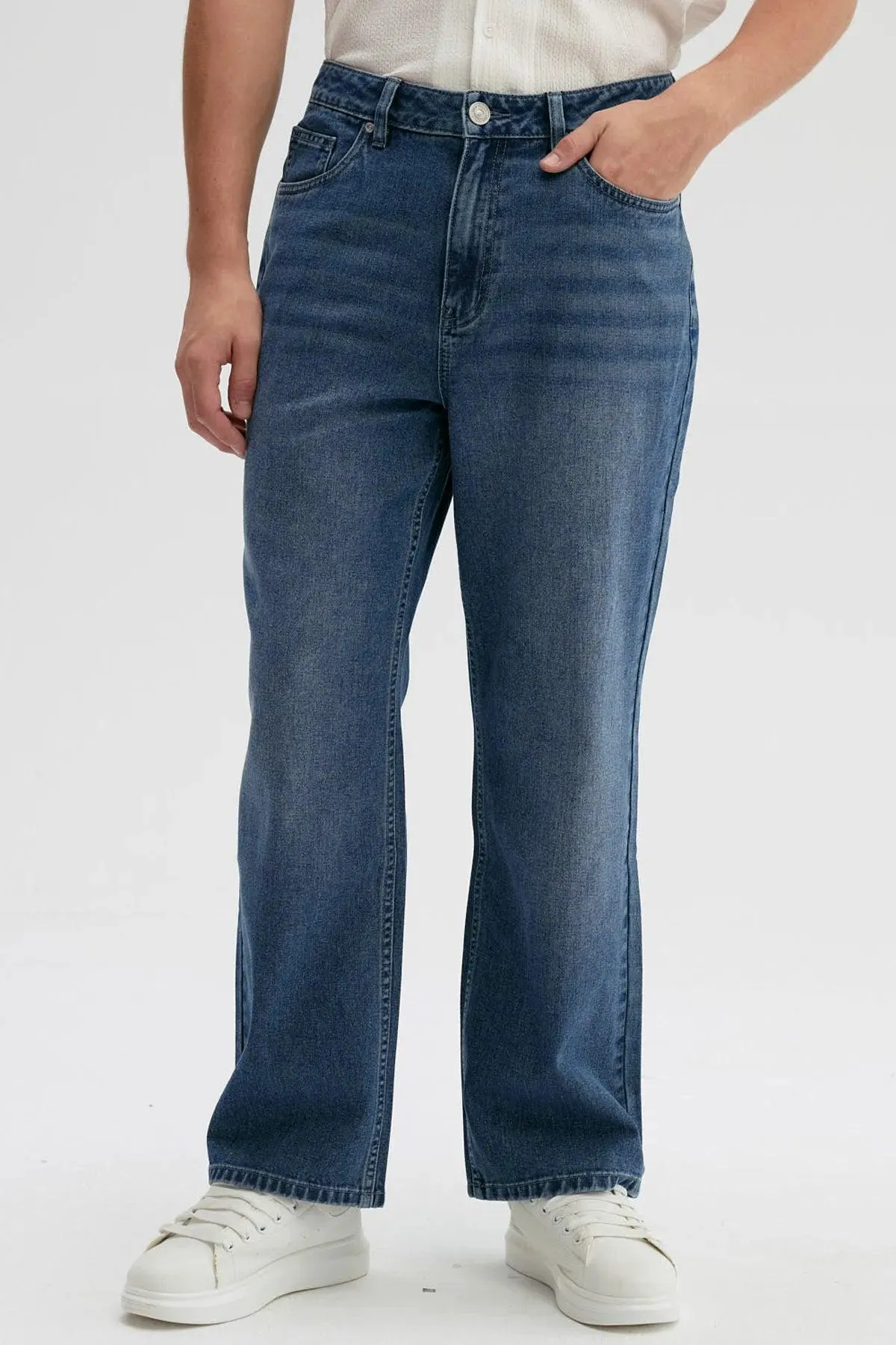 Jeans Hombre Baggy Dirty Washed Azul