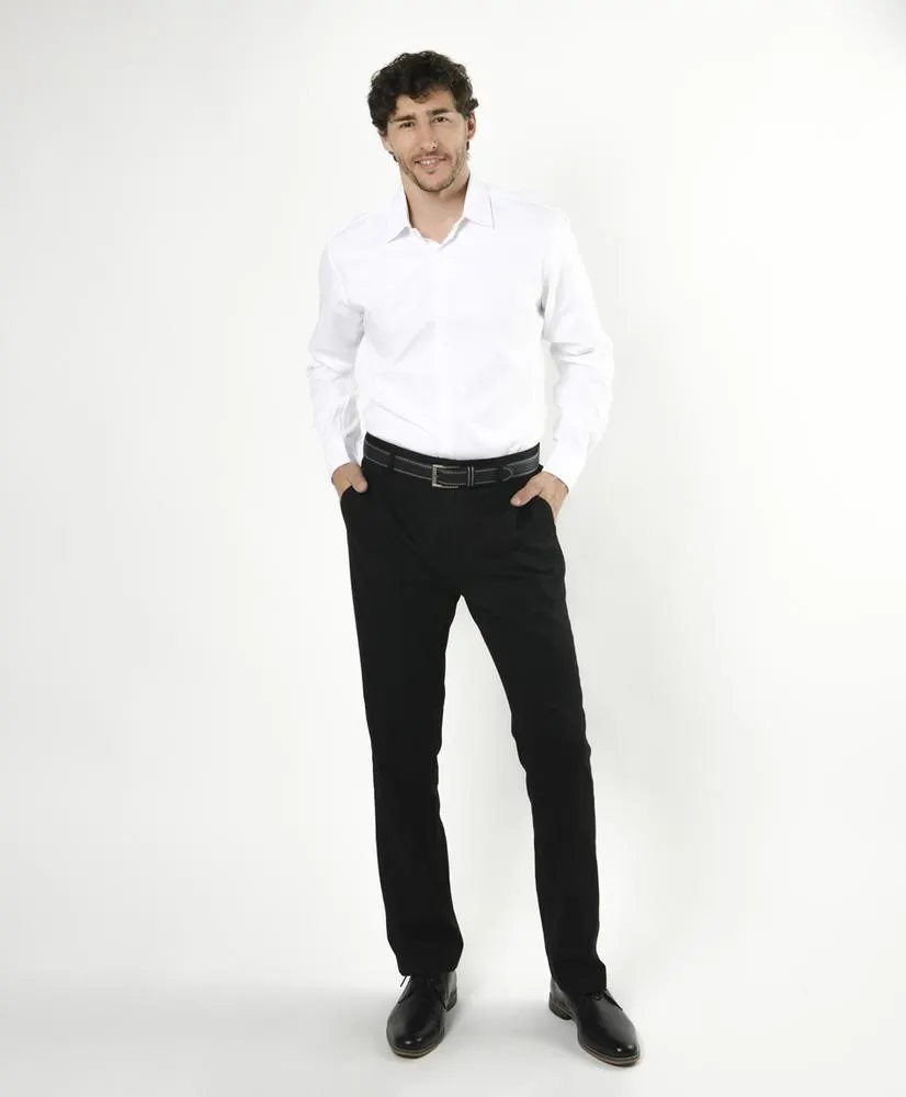 Camisa hombre lisa blanca