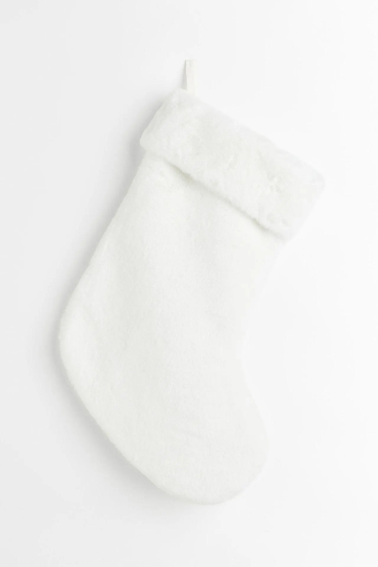 Bota navideña con efecto peludo