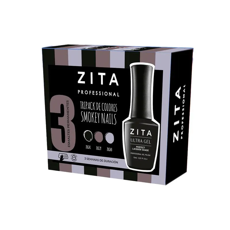 Pack 3 Esmalte Zita Permanente, Smokey Nails