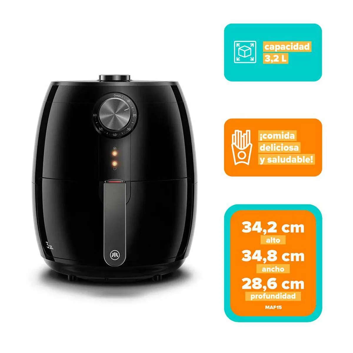 Freidora de Aire Mademsa MAF15 3,2 lts