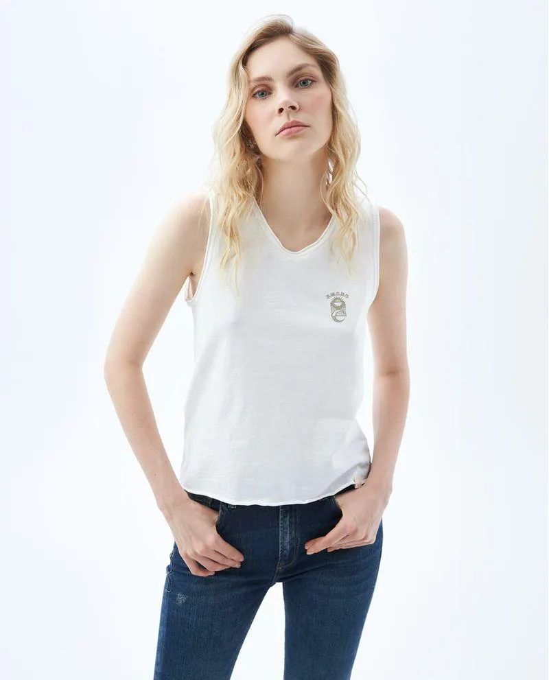 Camiseta estampada manga sisa