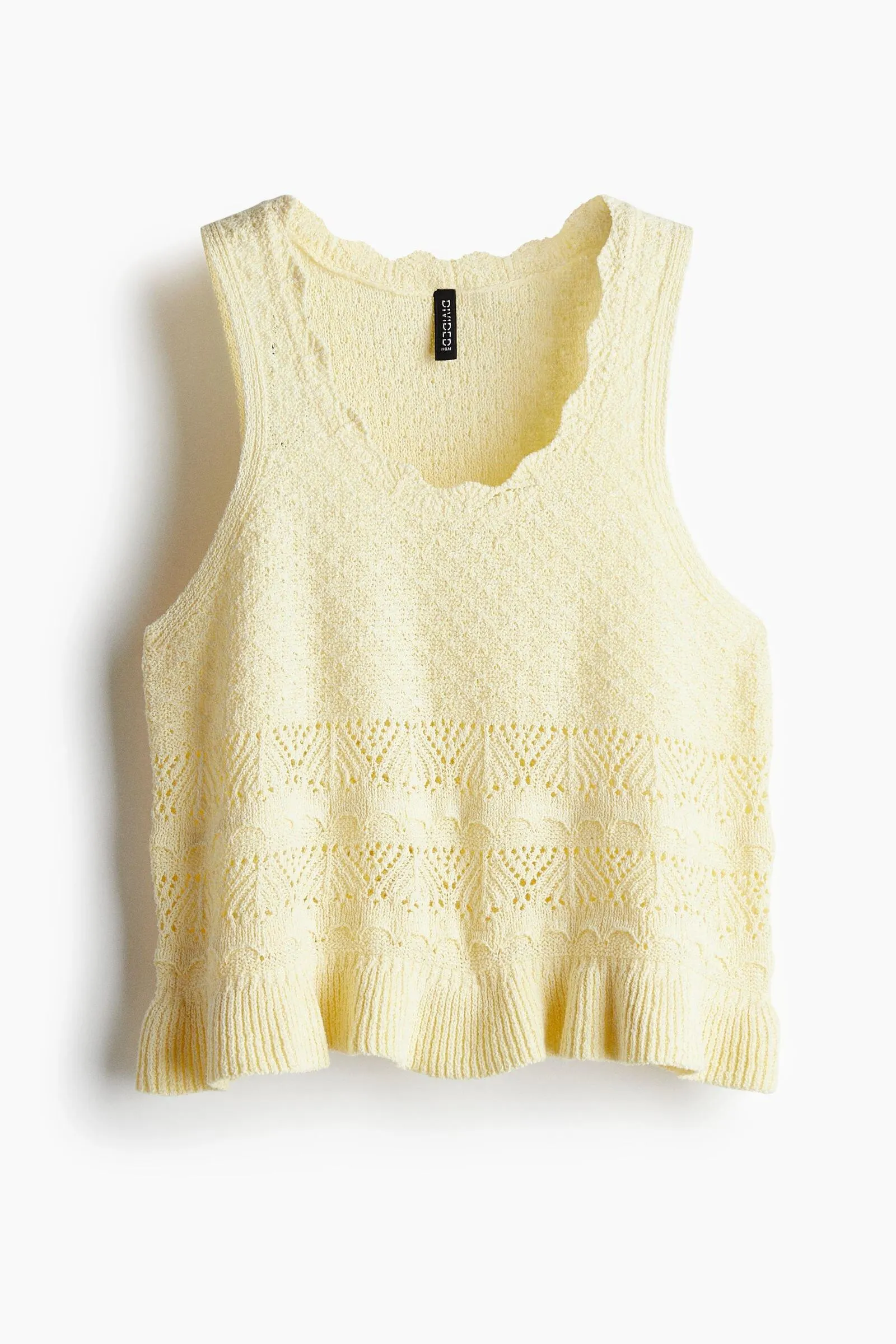 Top sin mangas efecto crochet