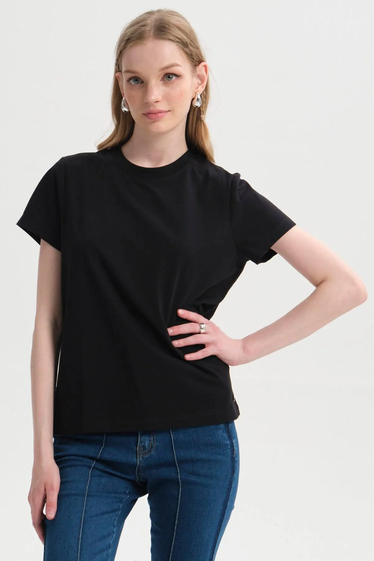 Polera Mujer Lisa Negro