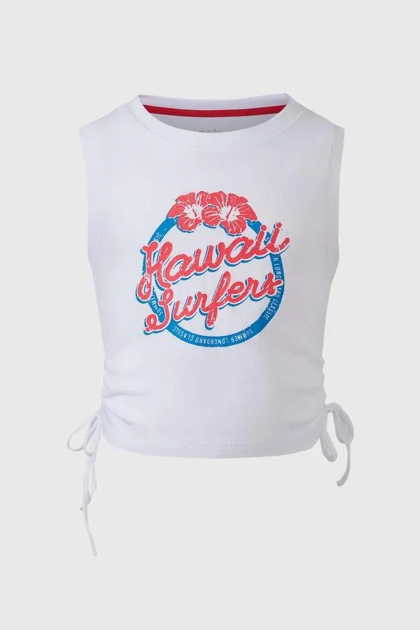 Polera niÑa print posicional blanco