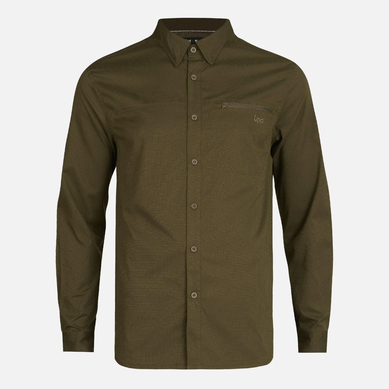 Camisa Hombre Rosselot Long Sleeve Q-Dry Shirt Verde Militar Lippi