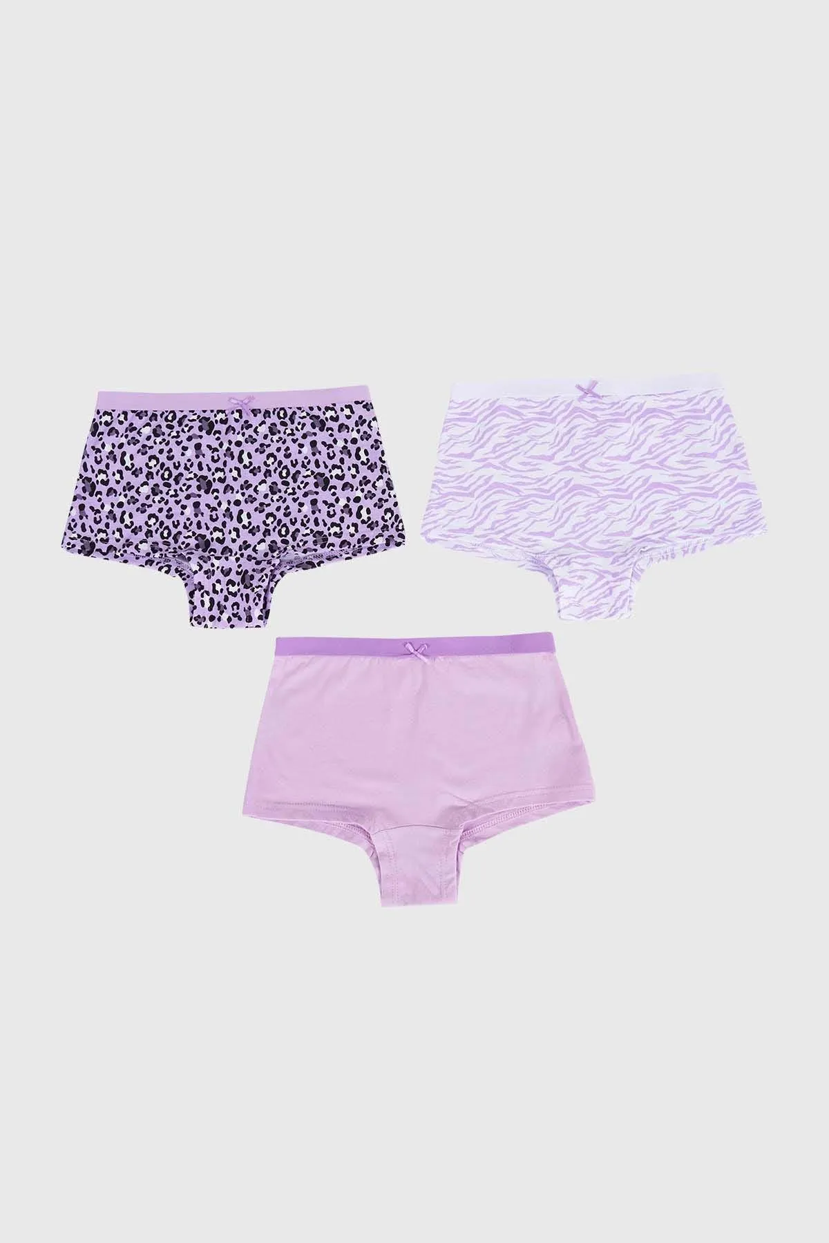 Calzón Niña Tripack Print Lila