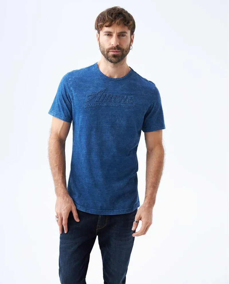 Camiseta con bordado para hombre