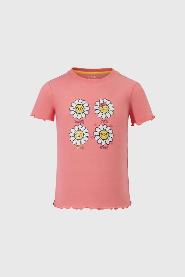 Polera niÑa con lentejuelas rosado