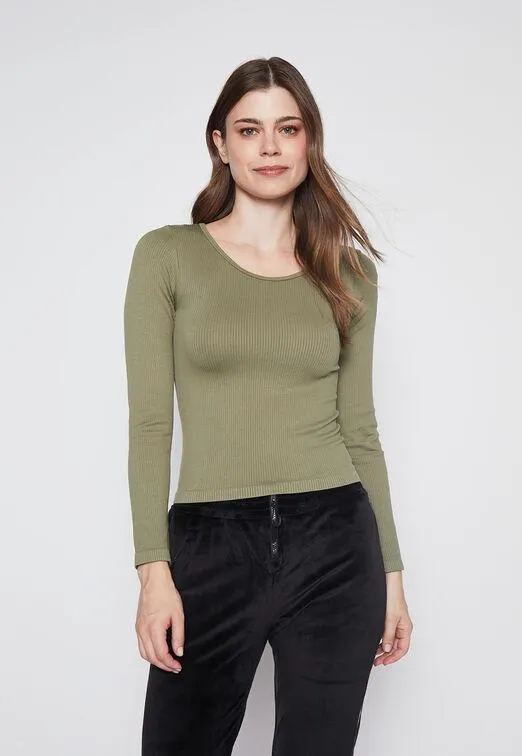 Polera Mujer Verde Seamless Family Shop