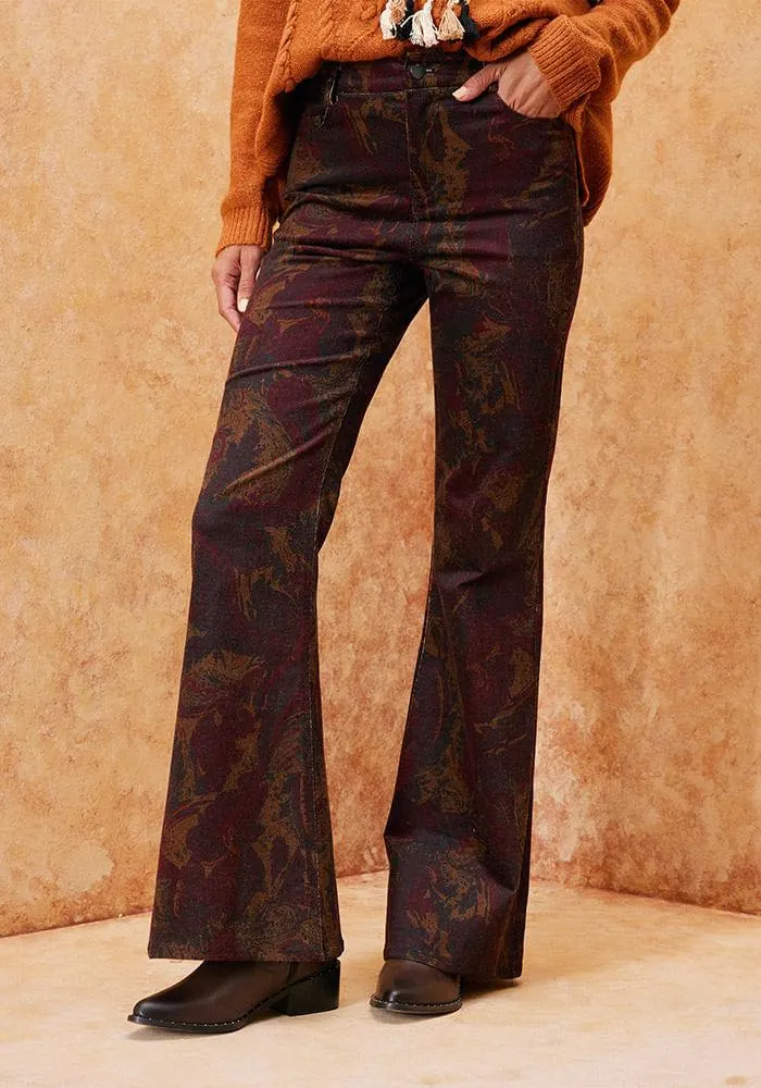 Pantalón Estampado Y Bolsillos Traseros