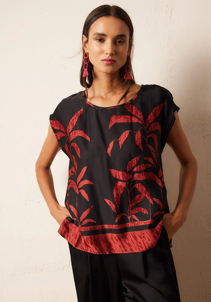 Polera Estampado Hojas