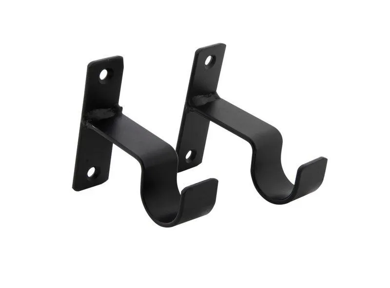 Soporte 1'' simple muro negro 2 unidades Darkness