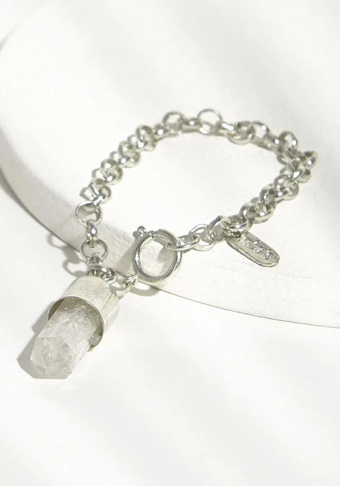 Pulsera Cadena Y Cuarzo