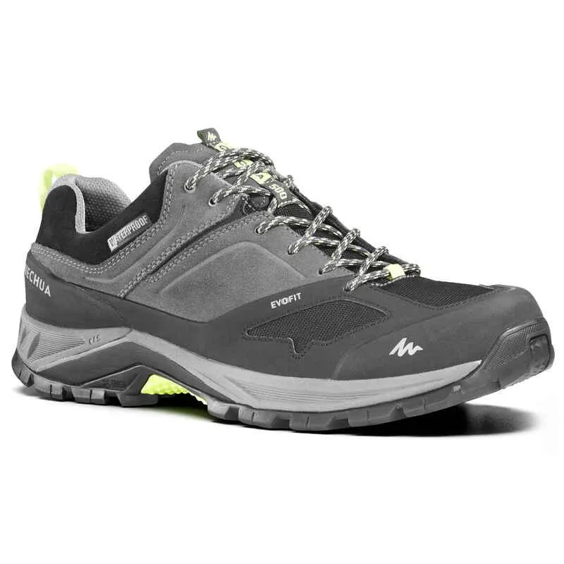 ZAPATILLA SENDERISMO HOMBRE IMPERMEABLE MH500 GRIS