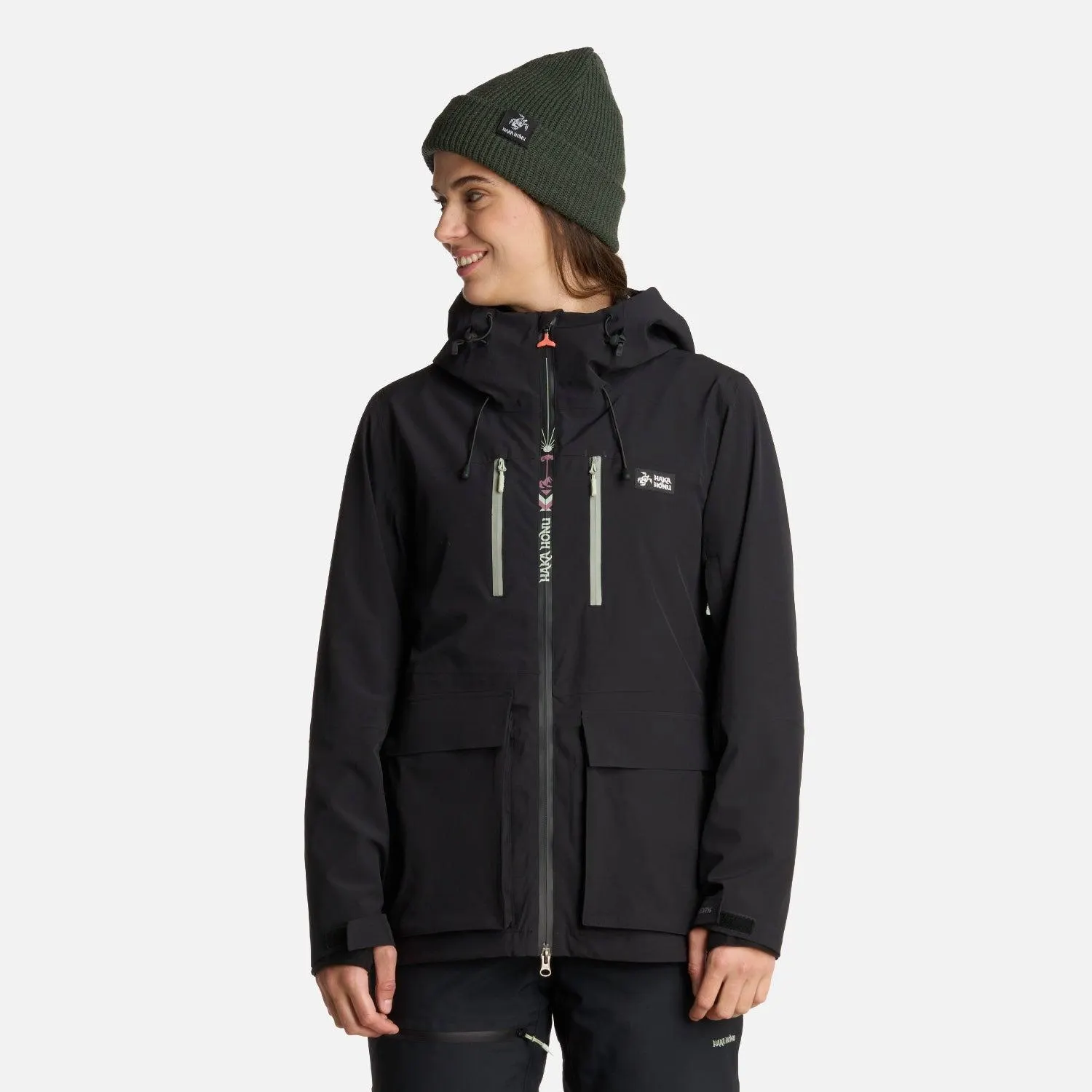 Chaqueta Mujer Viento Blanco Negro Haka Honu