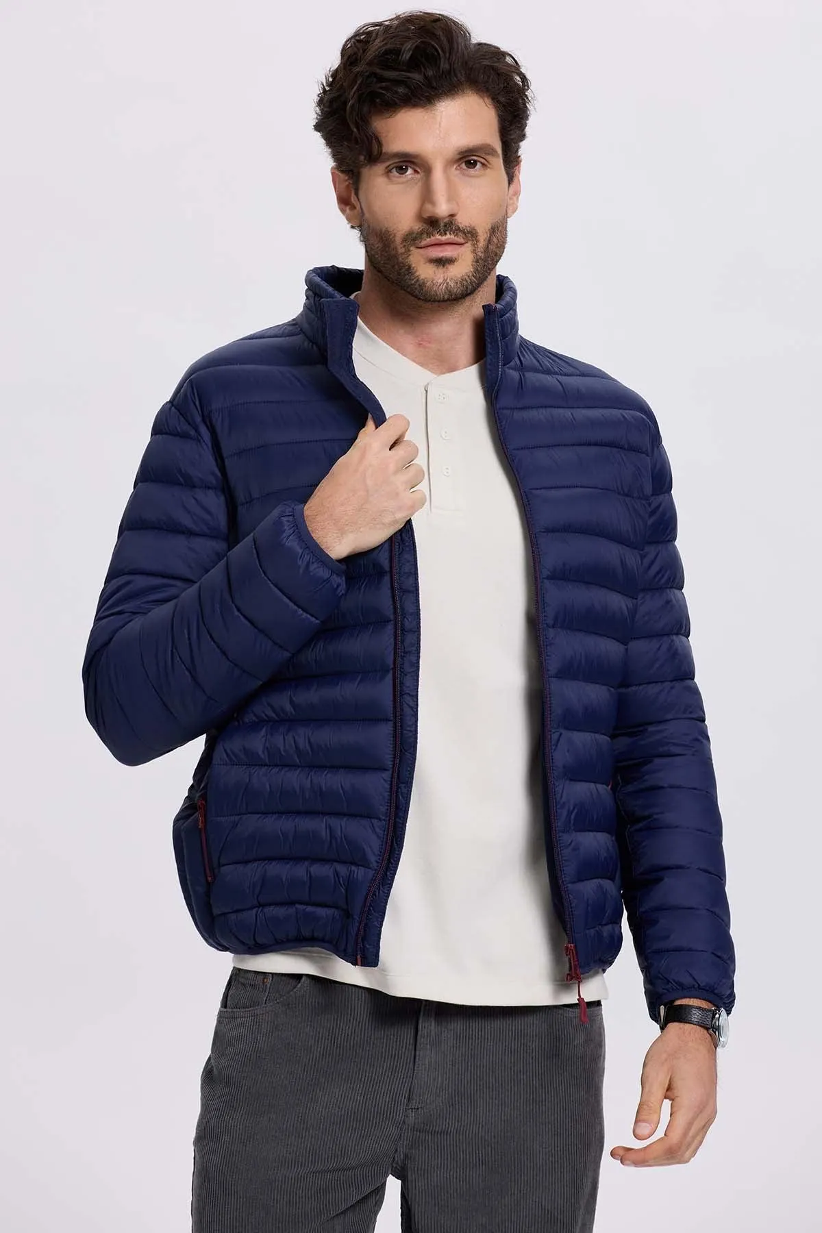 Parka Hombre Básica Azul
