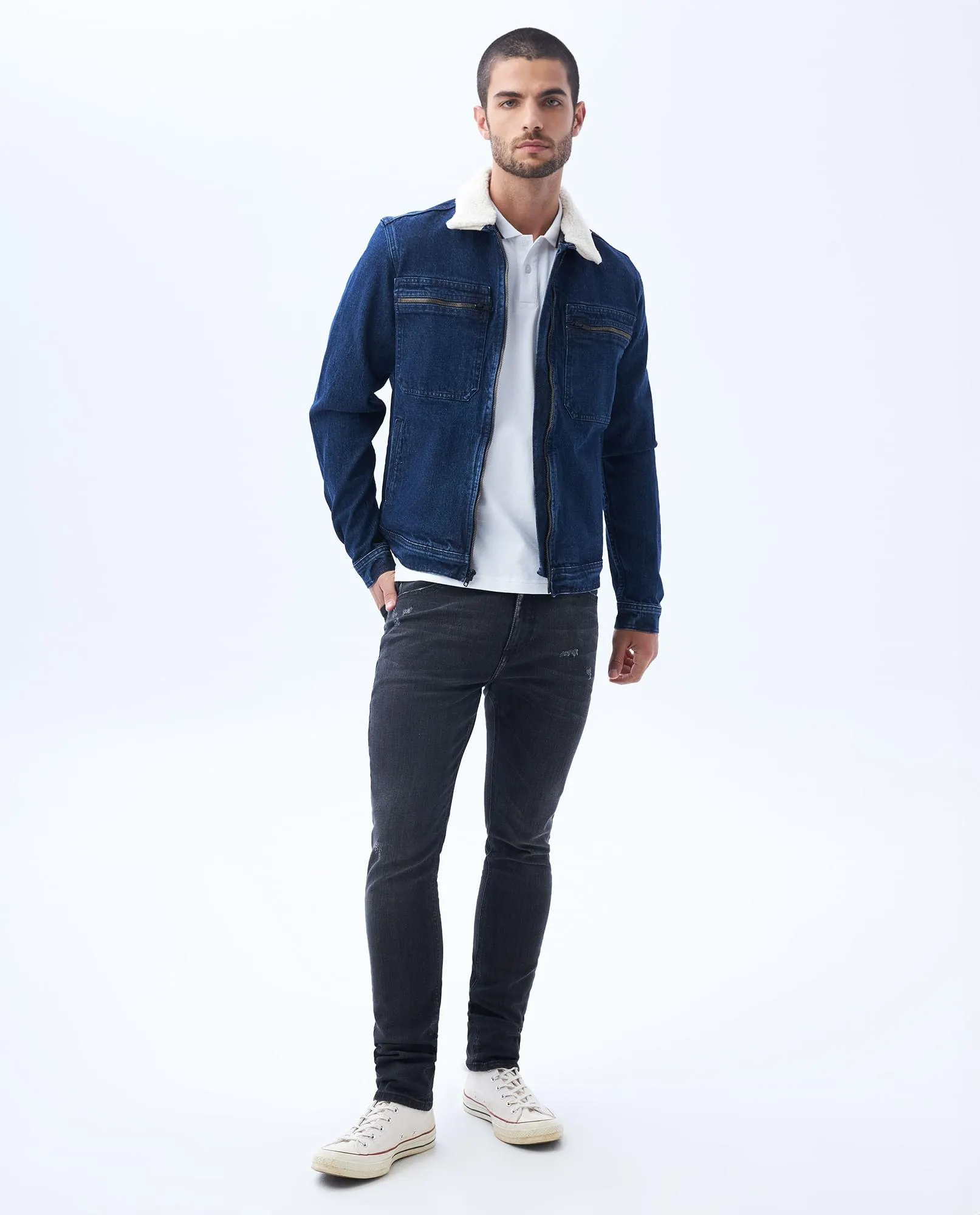 Jean Skinny fit negro para hombre