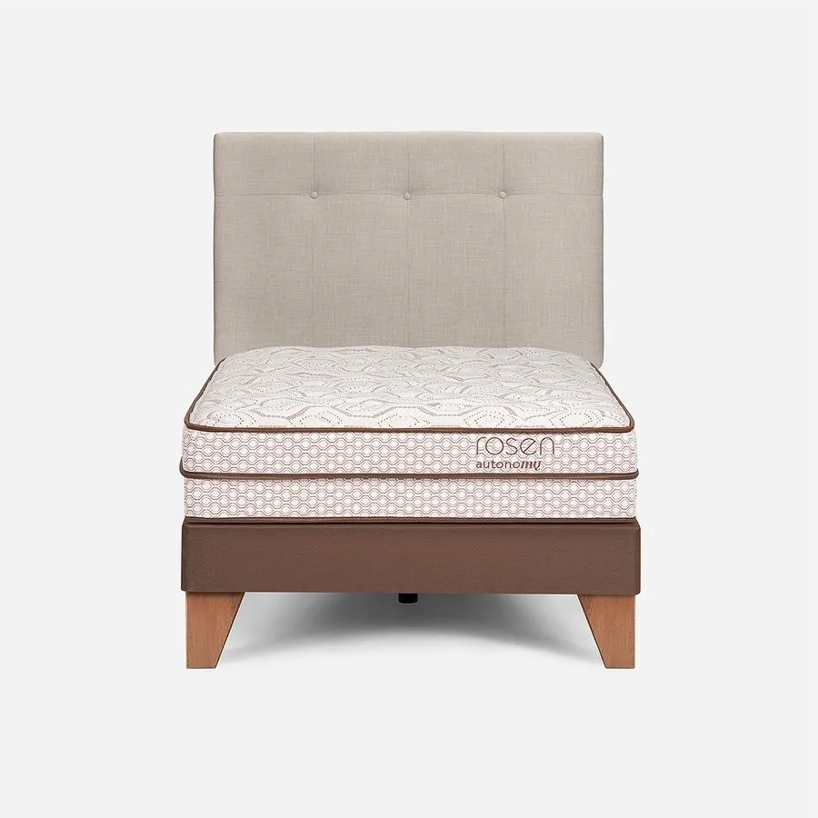 Cama Autonomy Land 1,5 Plazas + Respaldo New Bennet