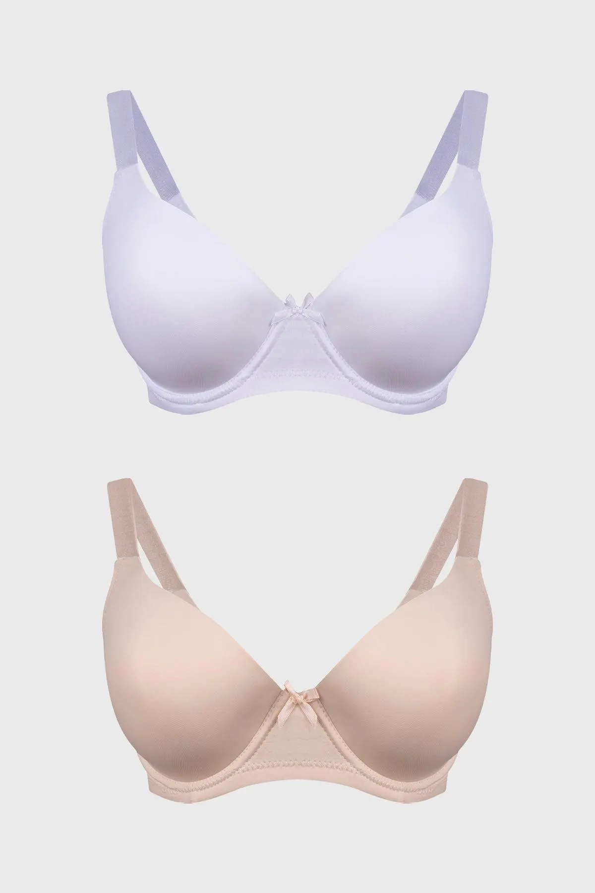 Sostén Mujer Bipack Copa Support Liso Beige