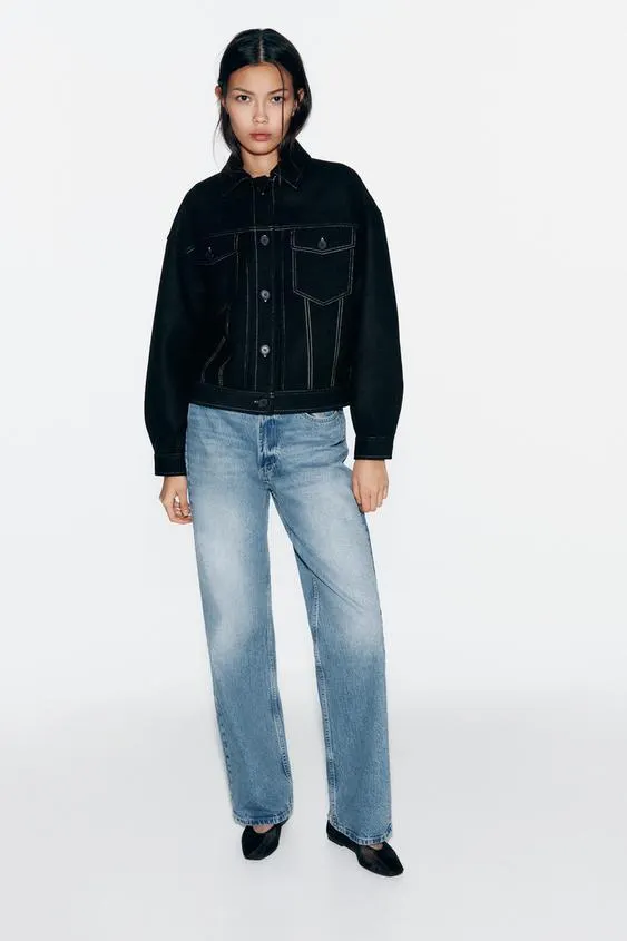 CAZADORA PAÑO PESPUNTES