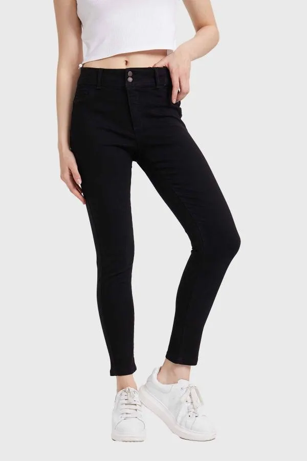 Jeans mujer skinny pushup jeny negro