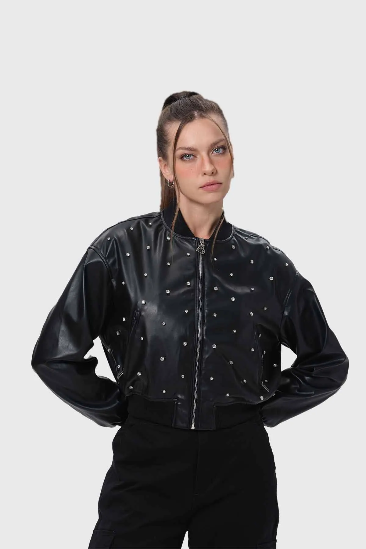Chaqueta Mujer Bomber Negro