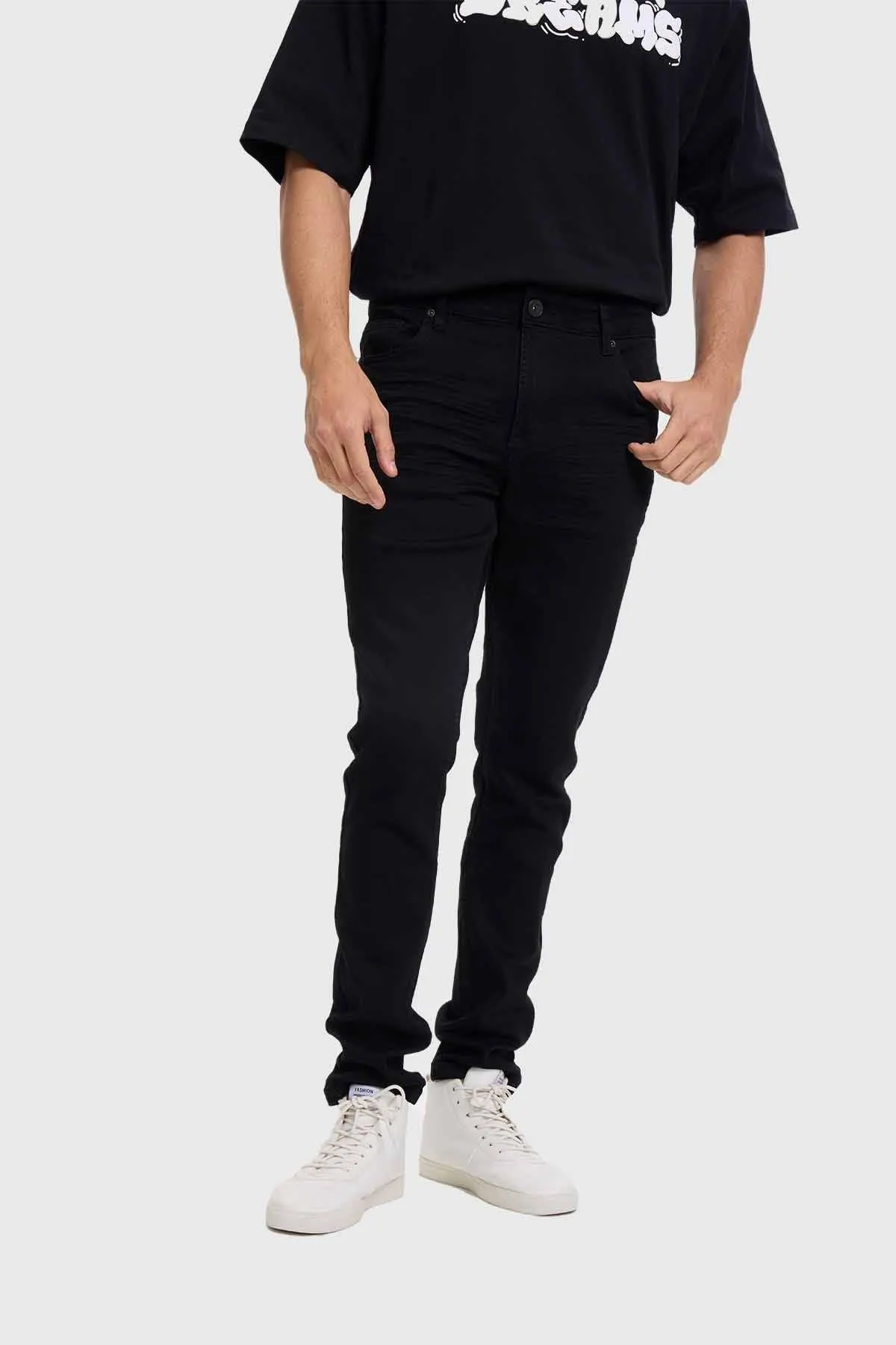Jeans Hombre Slim Negro