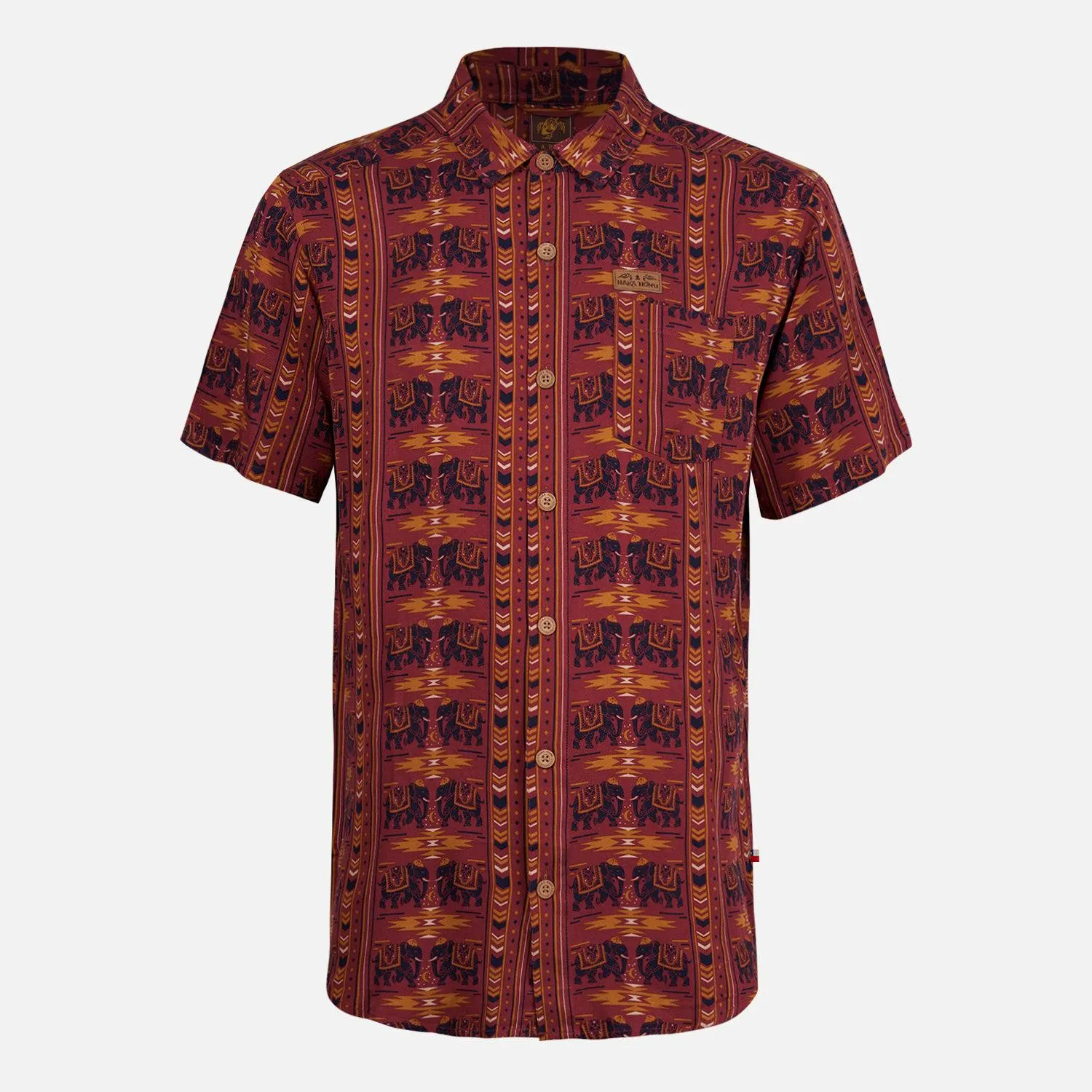 Camisa Hombre Good Karma Full Print Ladrillo Haka Honu