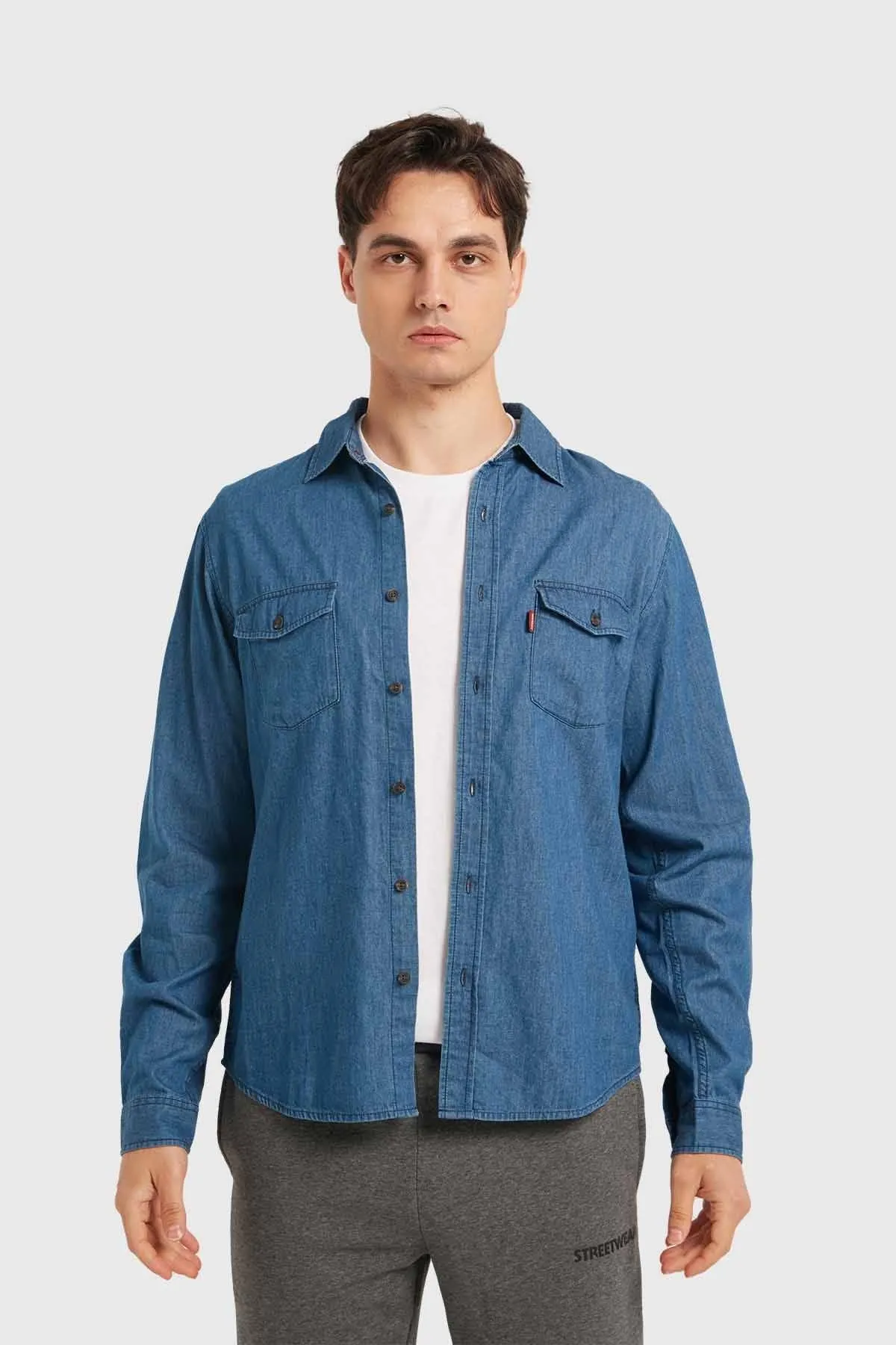 Camisa Hombre Clásica Dallas Azul