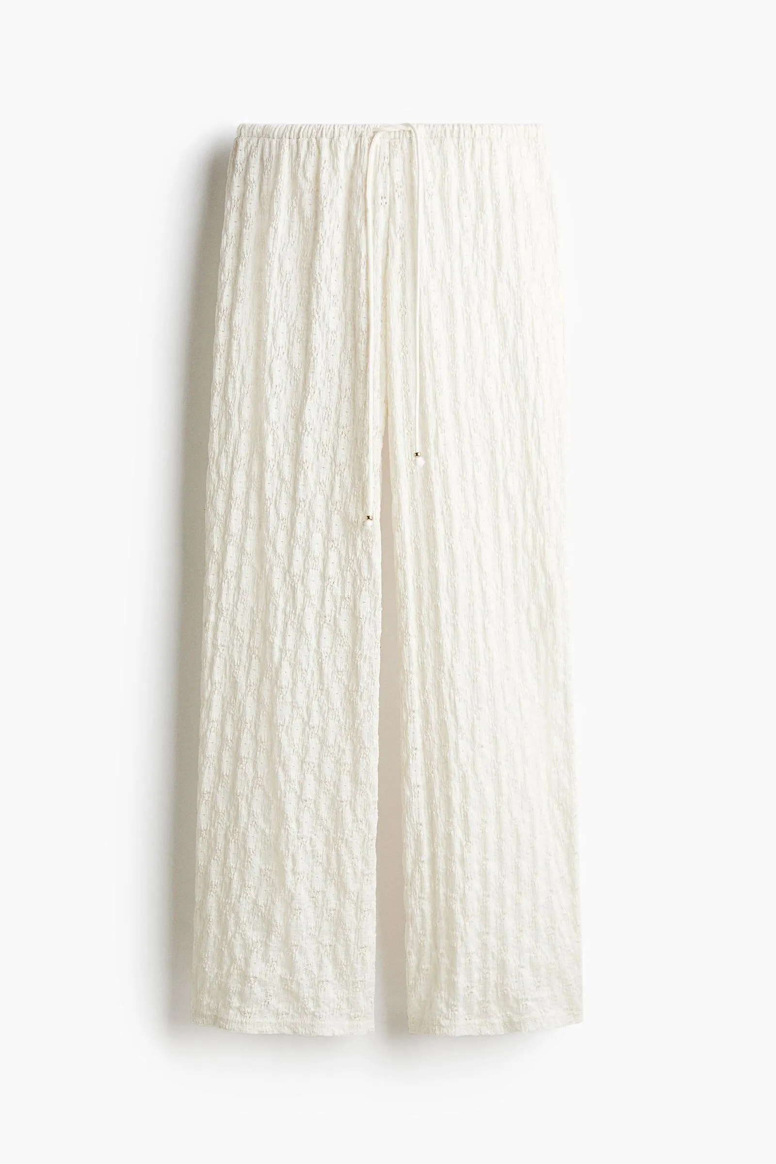 Pantalón efecto encaje con cordón de ajuste