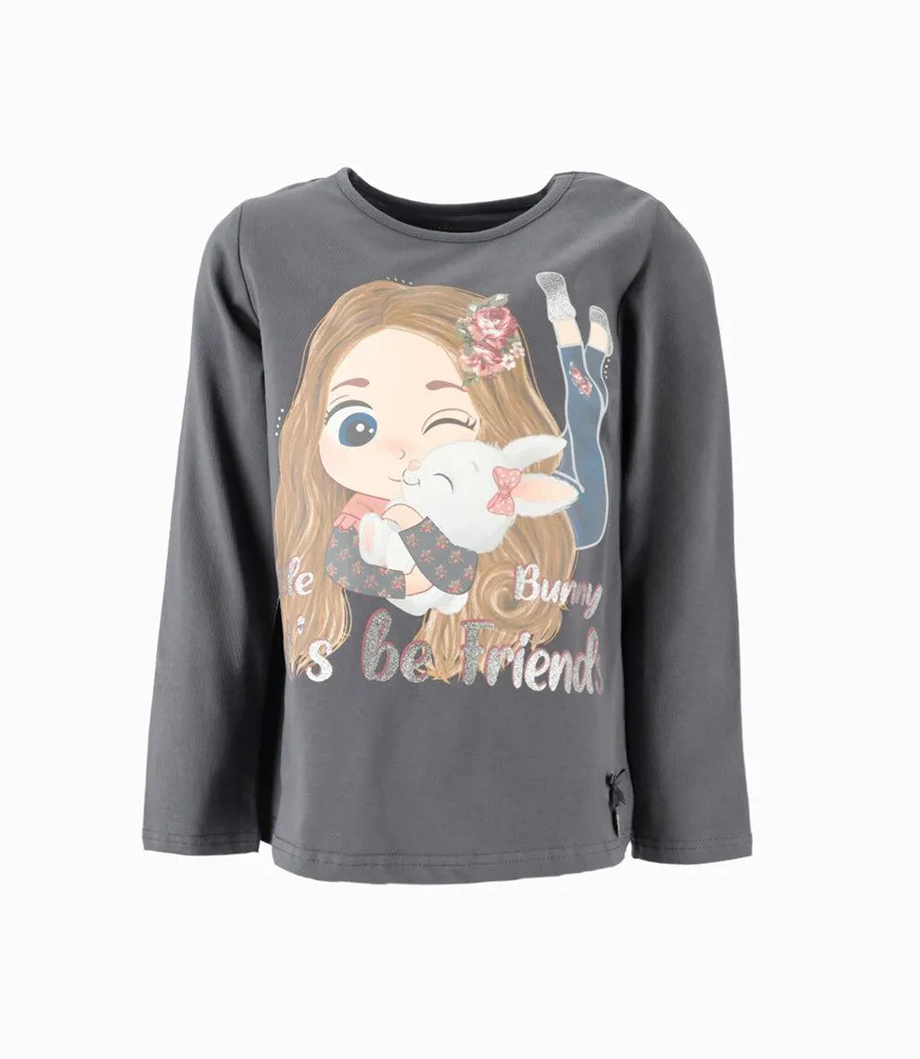 Polera Niña Con Estampado