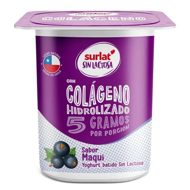 Yogurt Surlat Sin Lactosa Colágeno Hidrolizado Maqui 125 g