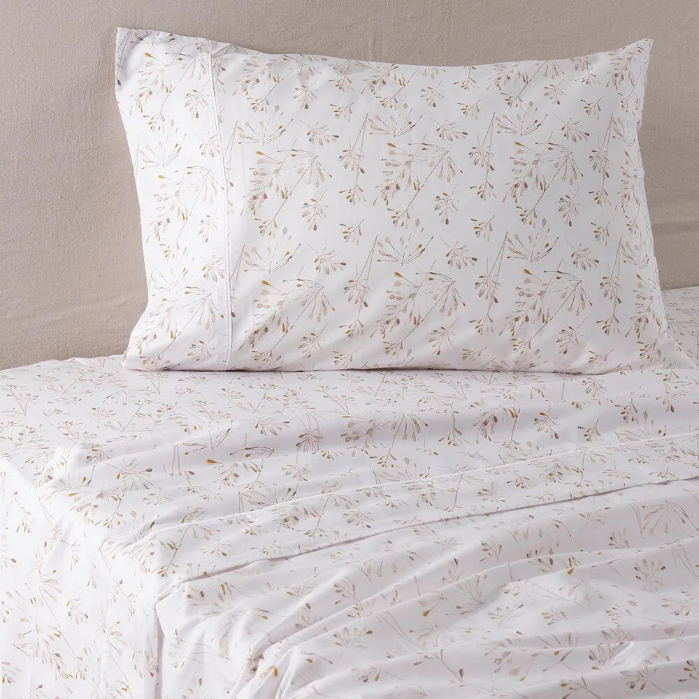 Sábana 180 Hilos Provenza 1.5 Plazas Mostaza