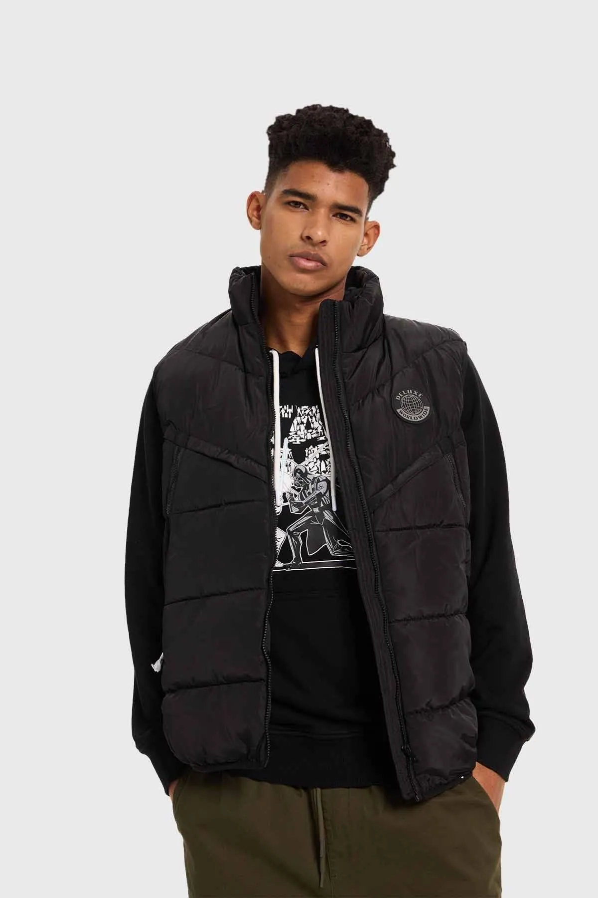 Parka Hombre Con Bolsillo Negro