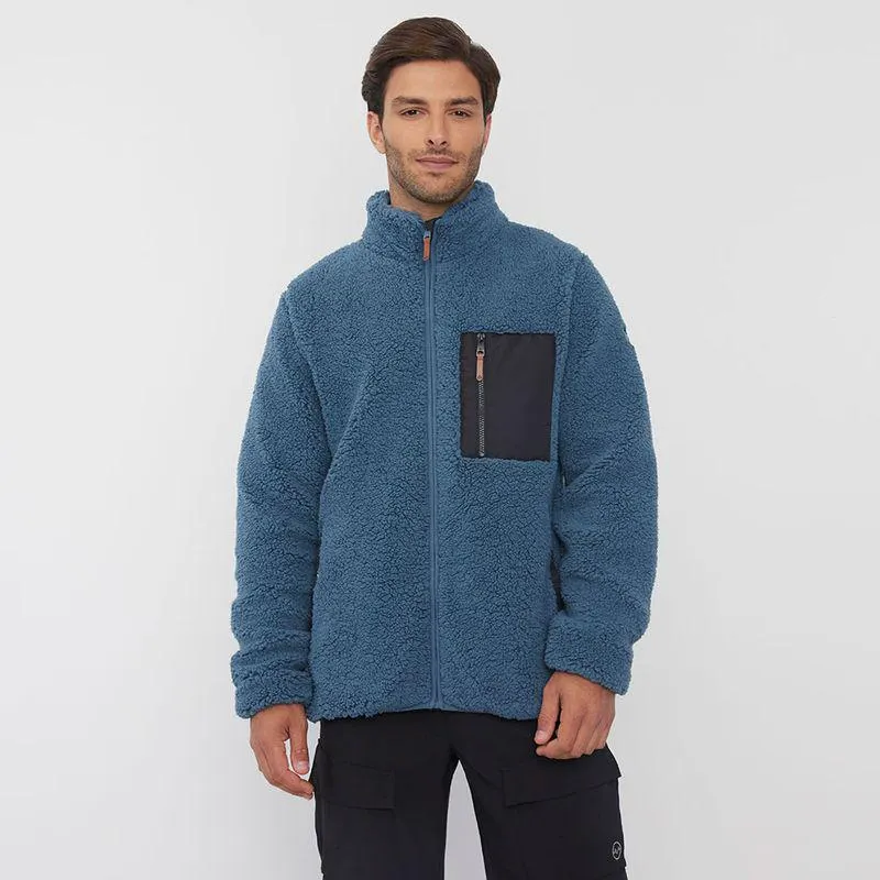 Polerón Outdoor Hombre Coral Fleece Poliéster Reciclado Navy