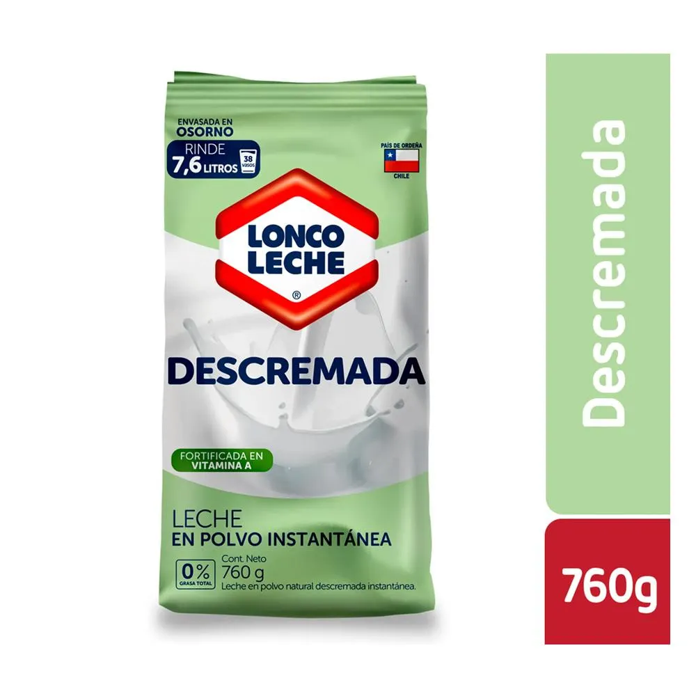 Leche Polvo Lonco Leche Descremada 760Gr