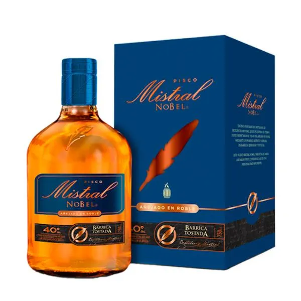 Pisco Mistral Nobel Barrica Tostada Botella 750cc | Liquidos.cl